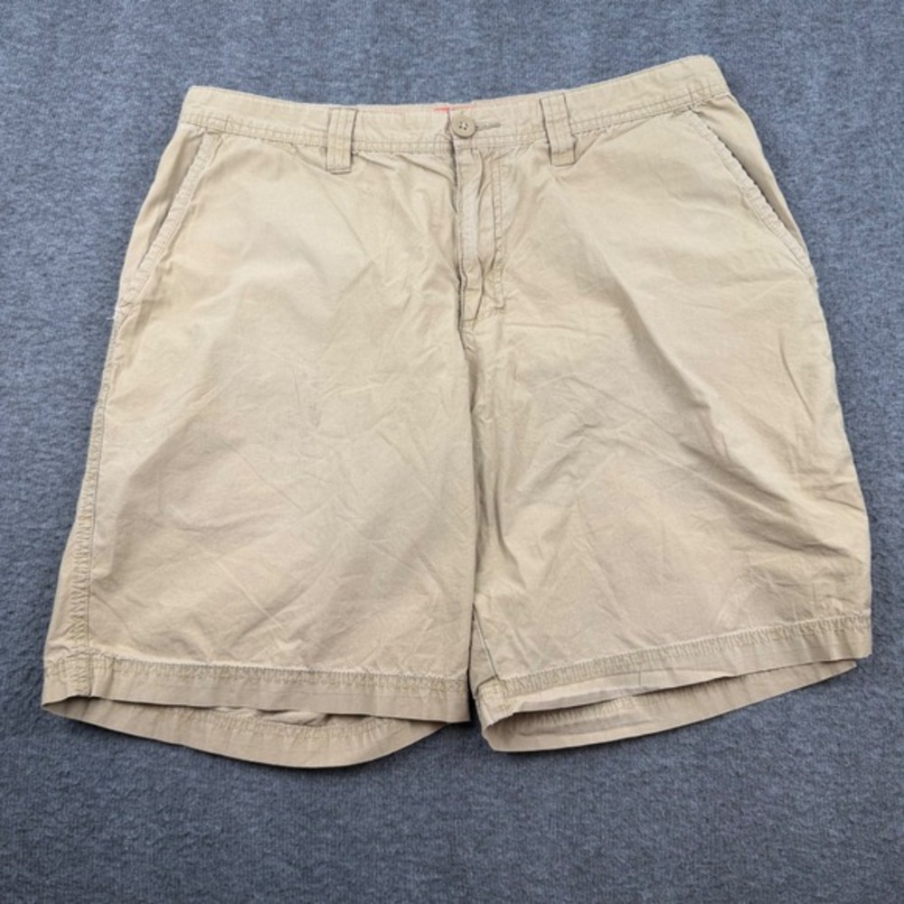 Columbia Shorts Men's 36 Tan Khaki Cotton Casual Outdoor Hiking Cargo 10 Inseam